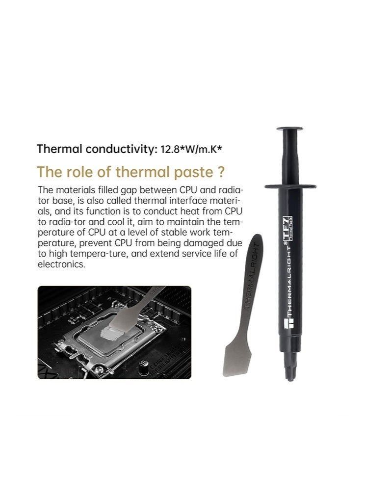 2-Pack TF7 Silver CPU Thermal Paste (2g*2), High Performance Thermal Compound Paste, Heat Sink Compound, Ultra-Low Thermal Impedance Thermal Grease for CPU/PS4/PS5/PC/GPU Coolers - Image 3