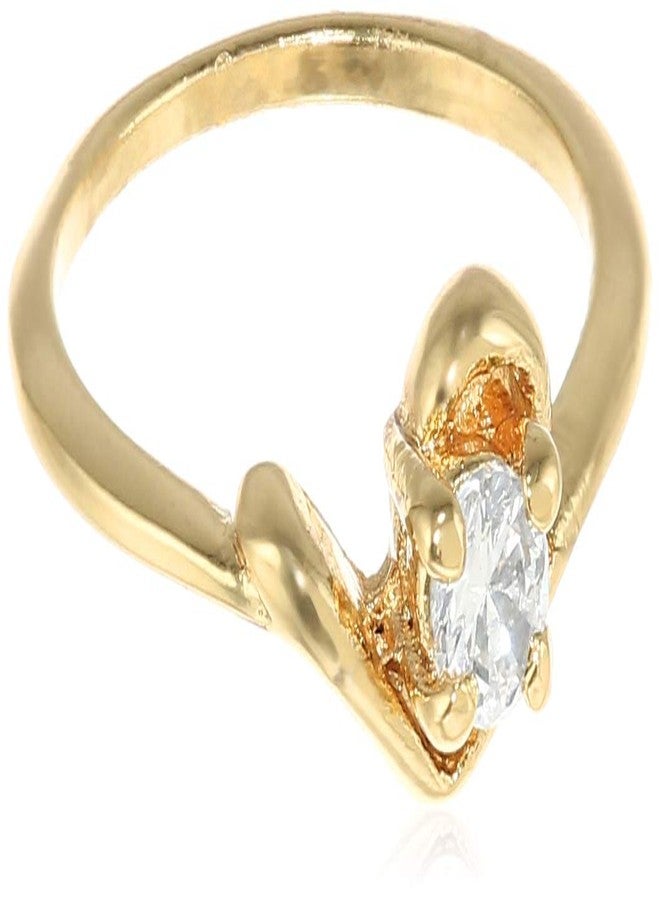 Estele Gold plated with white stone fancy ring from latest collection for women - Image 1