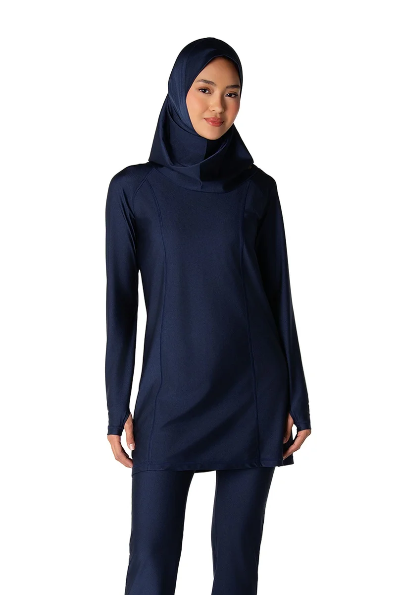 كويجا صن وير COEGA Ladies Modest Swim Suit Three Piece  Set - Midnight Blue