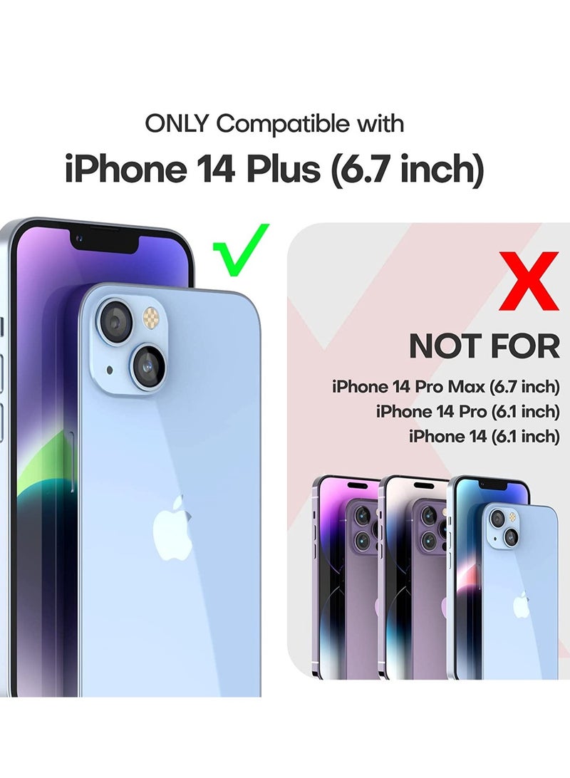 ELTRAZONE [5 in 1] for iPhone 14 Plus Case [Not Yellowing], with 2 Tempered Glass Screen Protectors+2 Camera Lens Protectors [Military Grade Protection] Shockproof Slim iPhone 14 Plus Case 6.7 Inch-Clear - Image 3