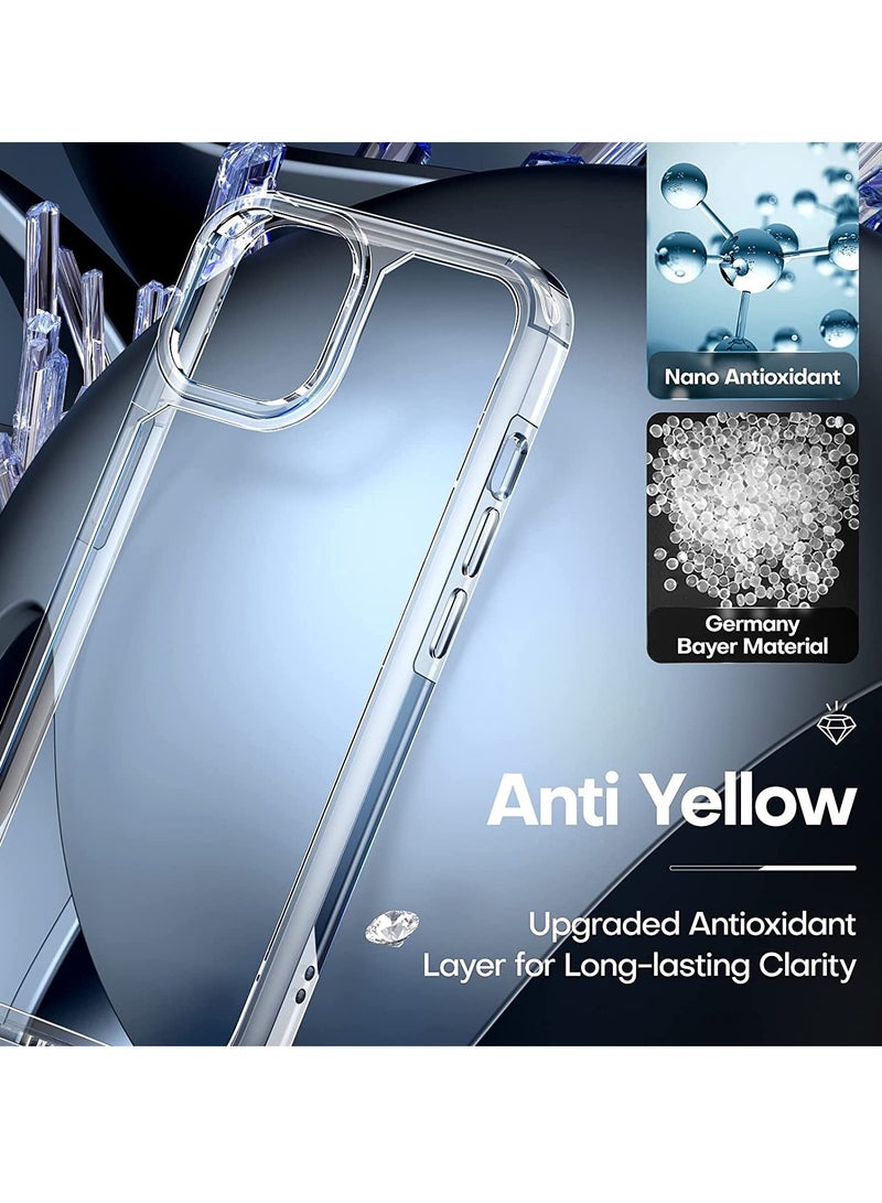 ELTRAZONE [5 in 1] for iPhone 14 Plus Case [Not Yellowing], with 2 Tempered Glass Screen Protectors+2 Camera Lens Protectors [Military Grade Protection] Shockproof Slim iPhone 14 Plus Case 6.7 Inch-Clear - Image 4