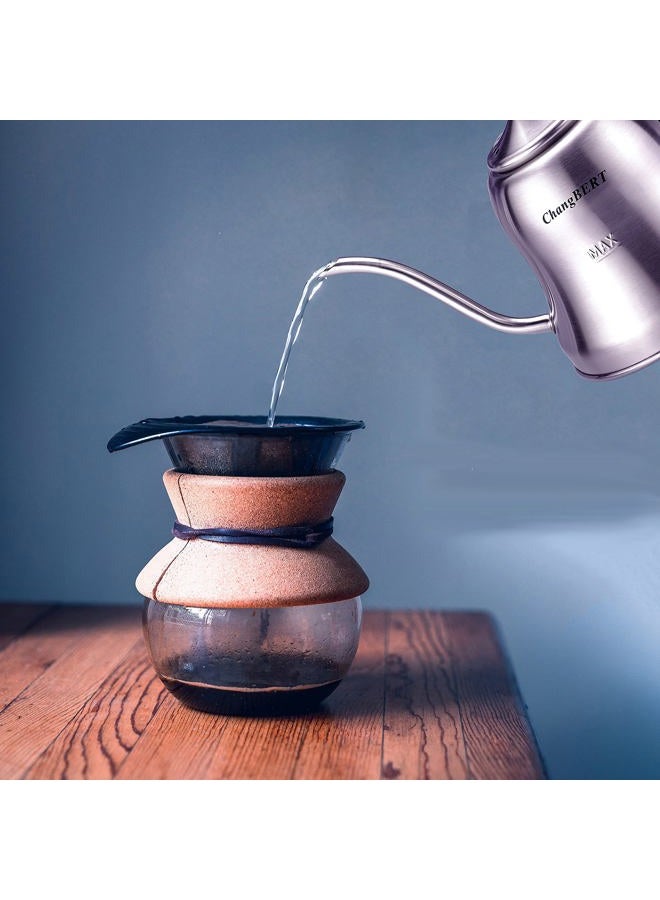 CHANGBERT Pour Over Tea Coffee Kettle Gooseneck Stainless Steel Teapot, Works on Gas, Electric, Induction Stovetop - 1L (34oz) - Image 5