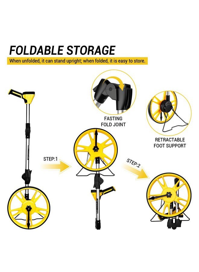 DEKOPRO Measuring Wheel: DEKOPRO 4V Digital Measuring Wheel in Feet, 12.5 Inch 99,999Ft/ 99,999M Digital Display Folding Wheel Measurement Roller with Storage Bag - Image 4