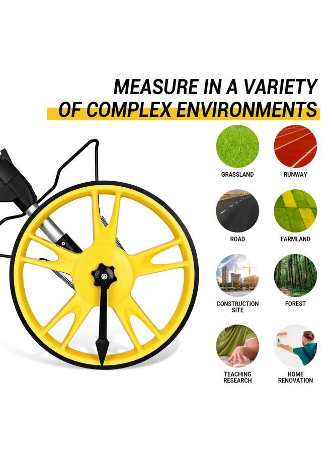 DEKOPRO Measuring Wheel: DEKOPRO 4V Digital Measuring Wheel in Feet, 12.5 Inch 99,999Ft/ 99,999M Digital Display Folding Wheel Measurement Roller with Storage Bag - Image 2