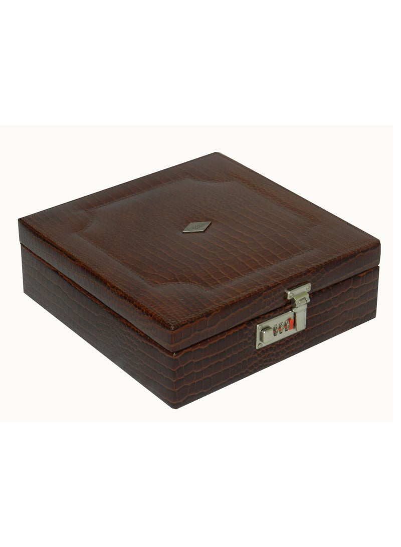 LAVERI LEATHER Laveri Genuine Leather Bracelet Jewelry Box with 3 Removable Rolls - Holder Stores Bracelets, Bangles & Watches Bangle Vanity Box REMOVABLE Vanity Box Removable Vanity Box  - Image 3