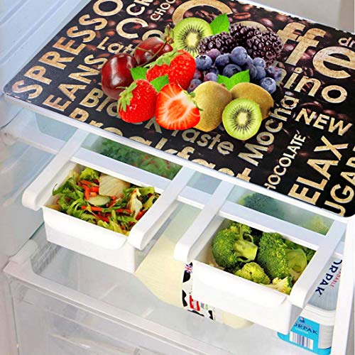 KANUSHI Industries® PVC Fridge Mats Set Of 3 / Refrigerator Mats+1 Pc Fridge cover/Refrigerator cover+1 pc handle cover+1 water purifier cover(FRI+RO+1-HANDLE-BROWN-RAJ+M-26) - Image 5
