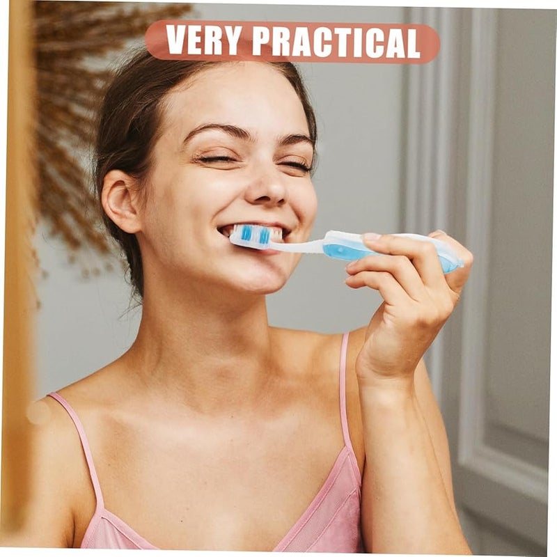 6 قطع فرشاة أسنان قابلة للطي محمولة مع غطاء للتخييم - Image 4