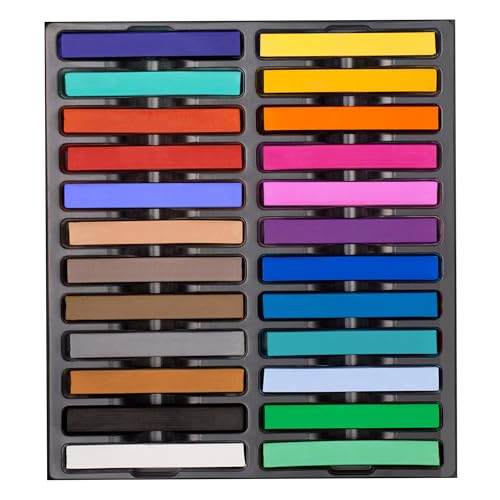 Dlicoda Soft Pastel for Artists 24 PCS Vibrant Colors Chalk Sticks Premium Pastel Art Supplies for Drawing Blending and Shading Ideal for Adults and Beginners - Image 1