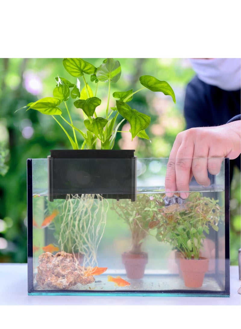 Excefore Hanging Plant Holders,1PC Fish Tank Plant Holder Hanging, Aquarium Planter Aquatic Plant Pot Accessories for Potted Live Plants, and Aquascape Decorations - Image 3