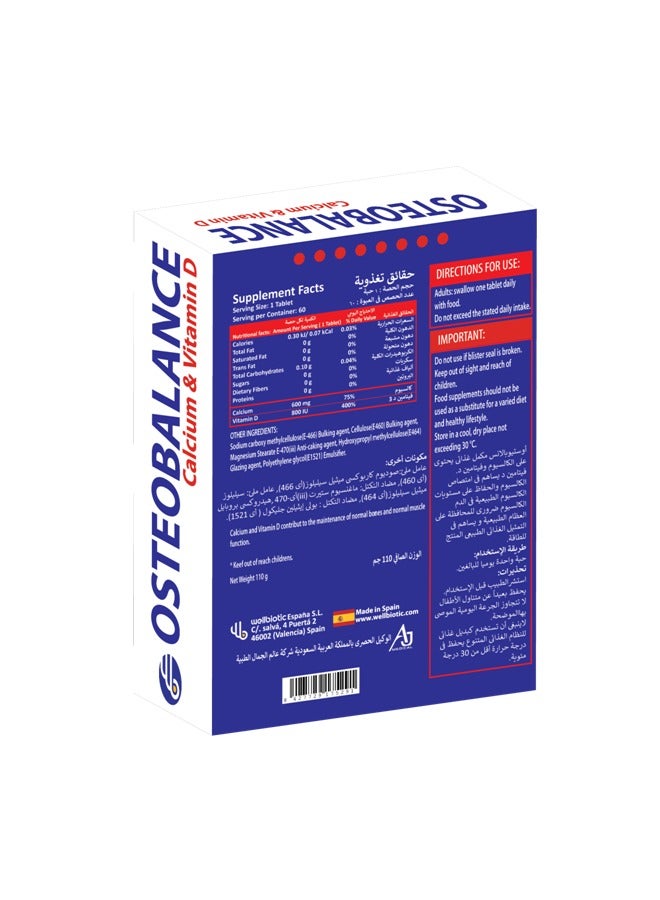 Wellbiotic Osteobalance 60 tablets - Image 2
