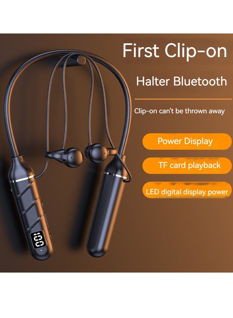 Ear Clip Wireless Bluetooth Earphones Neck Worn Sports Headset With Hands-free Function (Black) - Image 5