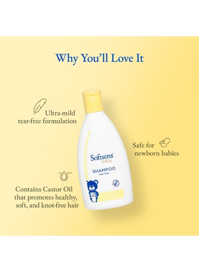 Softsens Baby TEAR FREE Shampoo | Mild, Hypoallergenic, Paraben & Sulfate Free (200ml x Pack of 2) - Image 3