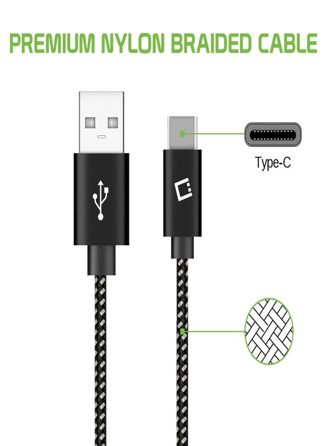 Cellet 3-Pack USB-C to USB-A Short Cable 5-Inch | Durable Nylon Braided Fast Charging & Data Sync Cord | Compatible with iPhone 15/16, Samsung Galaxy S24/FE, Google Pixel, iPad, Tablet, Switch - Image 5