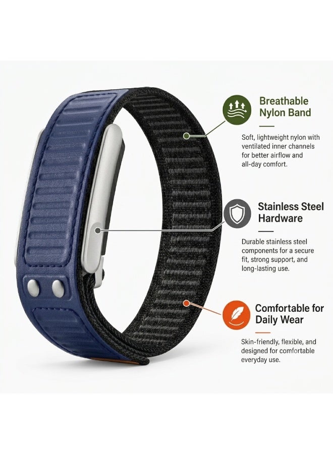 TEMPO Navigator Hybrid Nylon & Silicone Sport Replacement Strap Compatible for WHOOP 5.0 Life /MG – ECG Compatible Fitness Tracker, Breathable & Durable with Secure Slider Connector Band | NOT for Gen 4 - Image 2