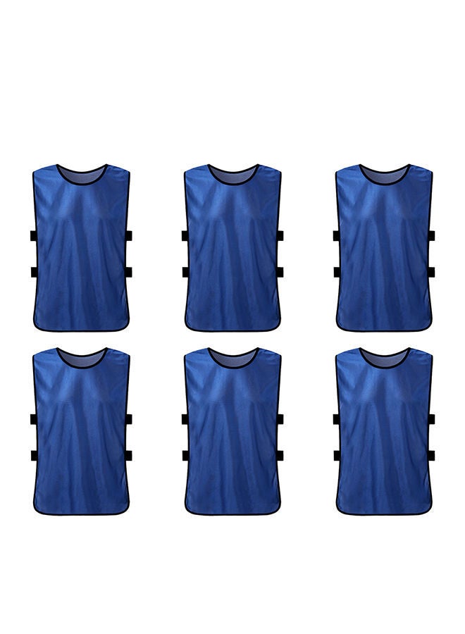 NIBEMINENT 6 PCS Kid's Soccer Pinnies Quick Drying Football Jerseys Youth Sports Scrimmage Team Training Bibs Practice Vest  - Image 1