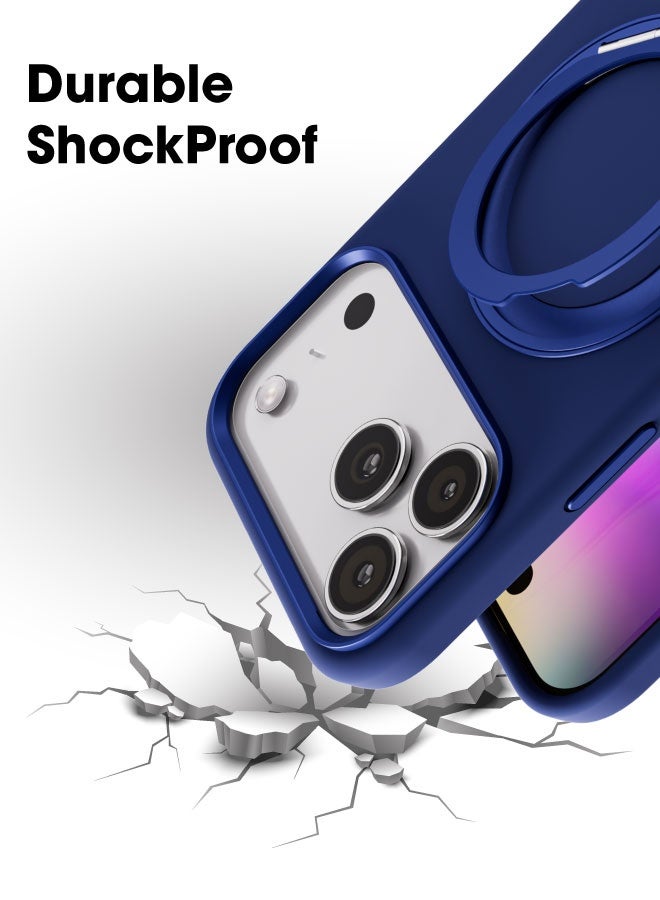 blupebble حافظة RingFlex متوافقة مع MagSafe مع قاعدة قابلة للطي والدوران 360° لجهاز iPhone 17 Pro – غلاف واقي رفيع مضاد للصدمات - Image 2