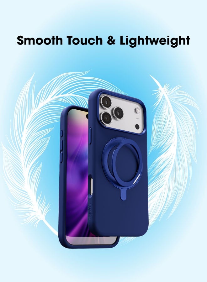 blupebble حافظة RingFlex متوافقة مع MagSafe مع قاعدة قابلة للطي والدوران 360° لجهاز iPhone 17 Pro – غلاف واقي رفيع مضاد للصدمات - Image 3