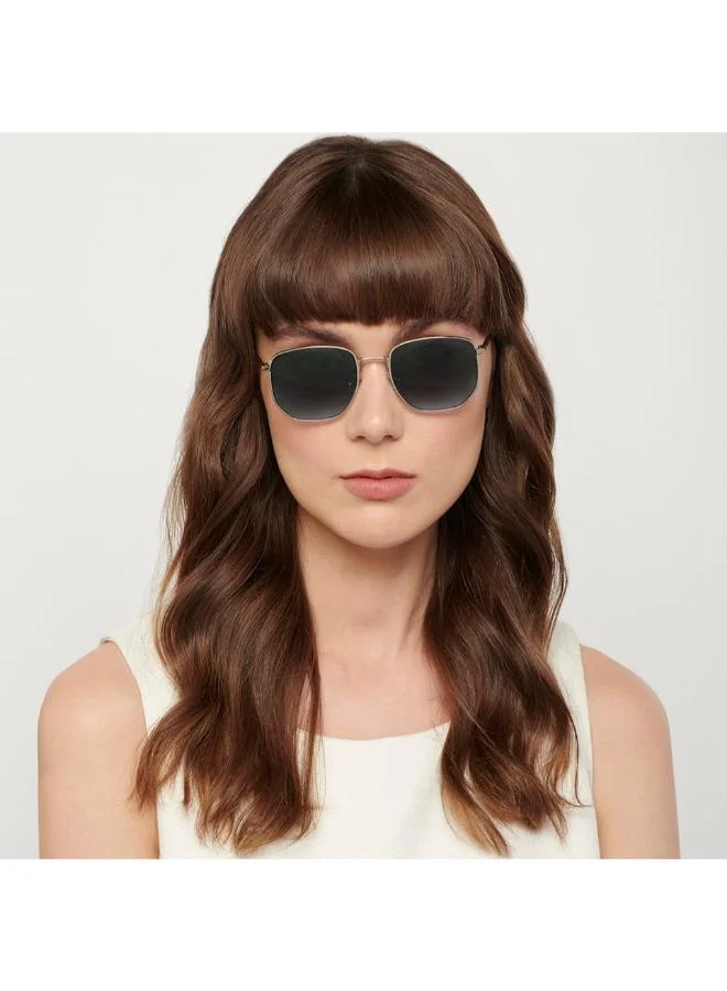 John Jacobs JJ Tints Full Rim Hexagon Frame Polarized &amp; UV Protected Sunglasses JJ S12807S - 51mm - Grey