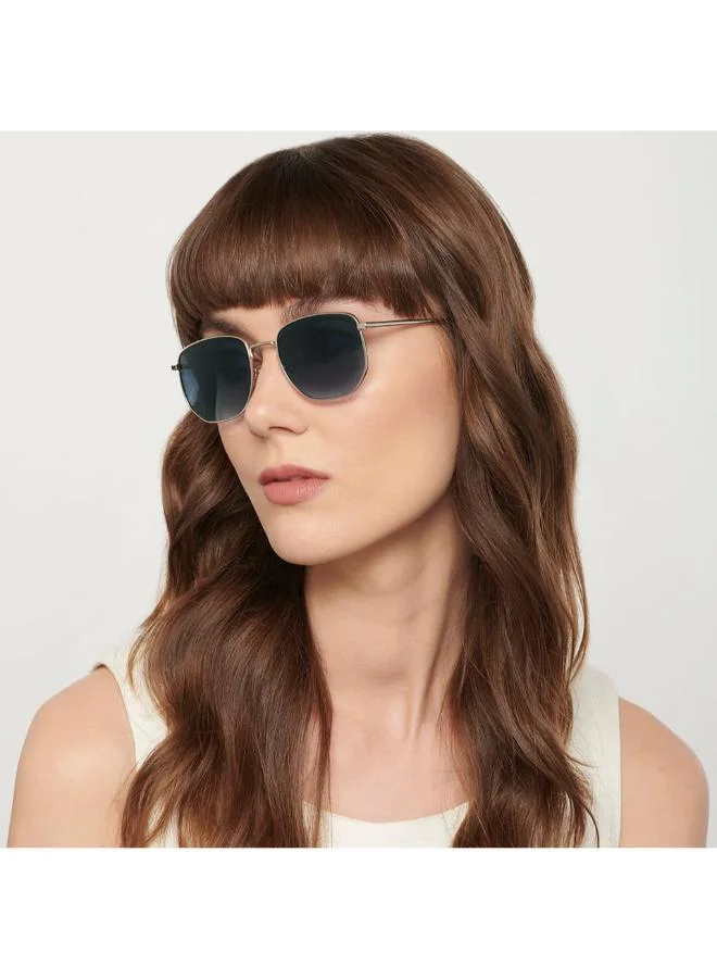 John Jacobs JJ Tints Full Rim Hexagon Frame Polarized &amp; UV Protected Sunglasses JJ S12807S - 51mm - Grey