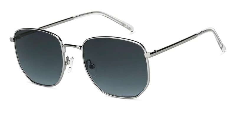 John Jacobs JJ Tints Full Rim Hexagon Frame Polarized &amp; UV Protected Sunglasses JJ S12807S - 51mm - Grey