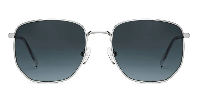 John Jacobs JJ Tints Full Rim Hexagon Frame Polarized &amp; UV Protected Sunglasses JJ S12807S - 51mm - Grey