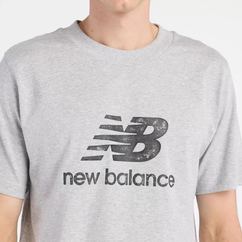 New Balance Athletic Grey Men's Sport Essentials Stamp Logo T-Shirt for Men | Best Price UAE