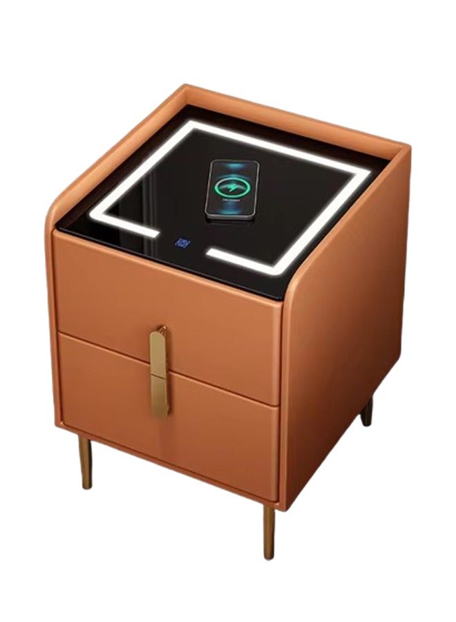 إن كي أكس طاولة بجانب السرير متعددة الوظائف مع شحن USB لاسلكي وإضاءة LED 40 سم - Image 2