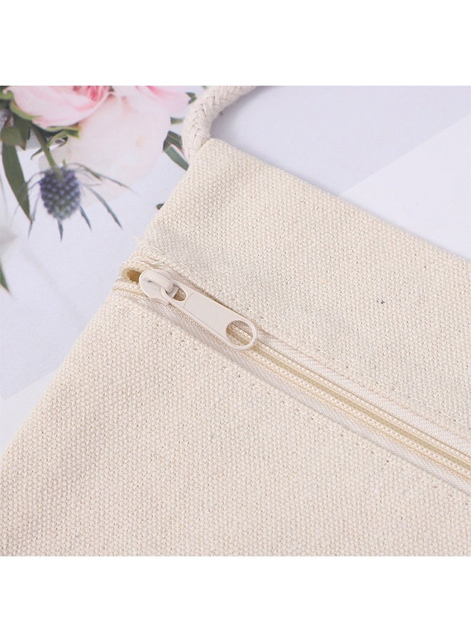 حزمة من 3 حقائب قماشية للتسامي حقيبة قابلة للتحويل بالحرارة للكتابة اليدوية/DIY مطبوعة بصور أو شعارات للرياضة والسفر باللون الأبيض - Image 4