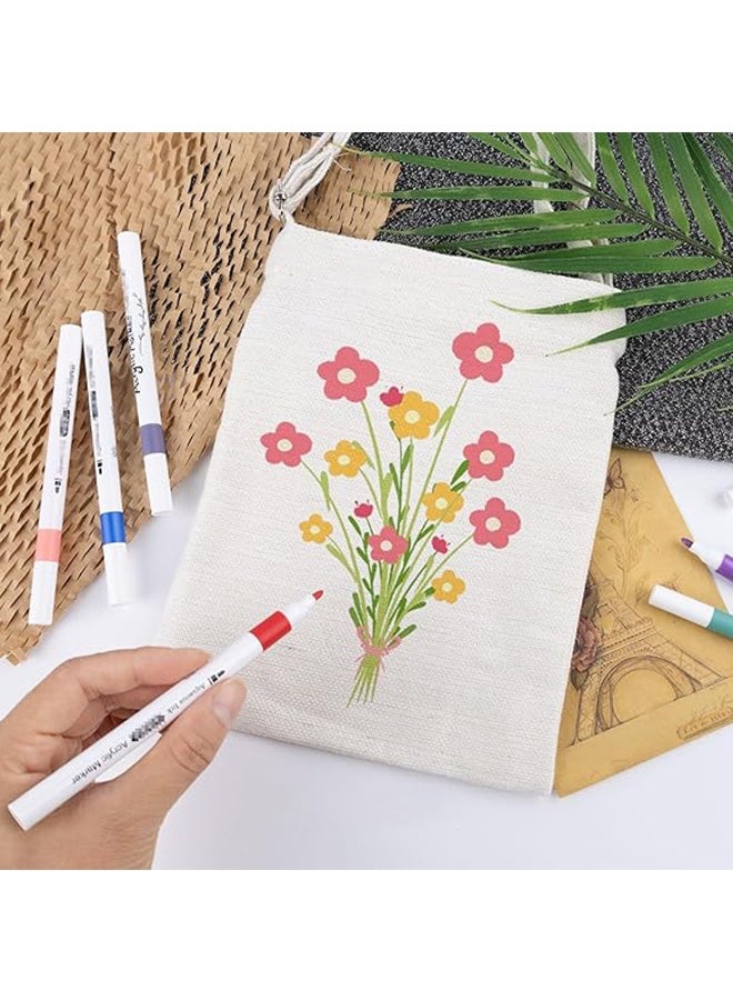 حزمة من 3 حقائب قماشية للتسامي حقيبة قابلة للتحويل بالحرارة للكتابة اليدوية/DIY مطبوعة بصور أو شعارات للرياضة والسفر باللون الأبيض - Image 5