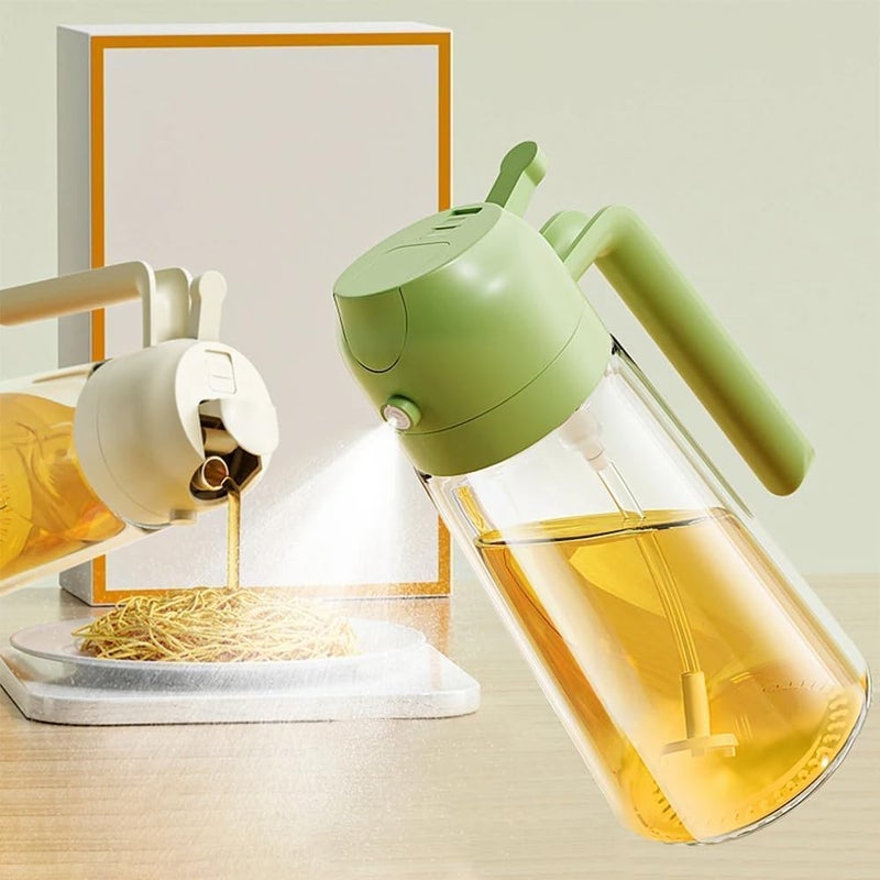 Kylex Glass Oil Spraye Olive Oil Dispenser Oil Sprayer Pots for Kitchen Oil Spray Bottle for CookingKitchenBBQ Air Fryer Salad Frying Baking Multicolor 500 ML - Image 1