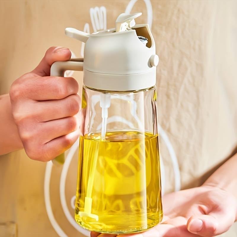 Kylex Glass Oil Spraye Olive Oil Dispenser Oil Sprayer Pots for Kitchen Oil Spray Bottle for CookingKitchenBBQ Air Fryer Salad Frying Baking Multicolor 500 ML - Image 3