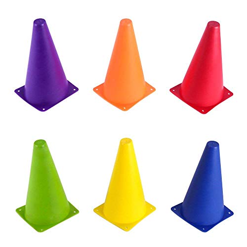 Optimus 12 Inch Space Marker Cones Set of 6 - for Football, Cricket, Soccer, Hockey, Field Agility Exercise, Sports Training - Image 3