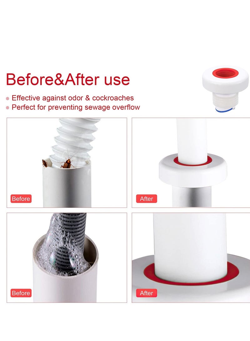 Excefore Drain Pipe Hose Seal Deodorant Silicone Plug, Magnetic Odor-proof Valve Deodorant Silicone Plug, Sewer Pipe Sealer, Suitable for Bathroom Kitchen Laundry Washing Machine - Image 2