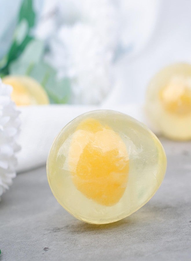T-shin Egg Shape Scented Botanical Soap Bar,80G Handmade Collagen Essential Oils Scented Bath Soap for Women,Face Body Moisturizing Artisanal Floral Soap with Blistering Net - Image 5