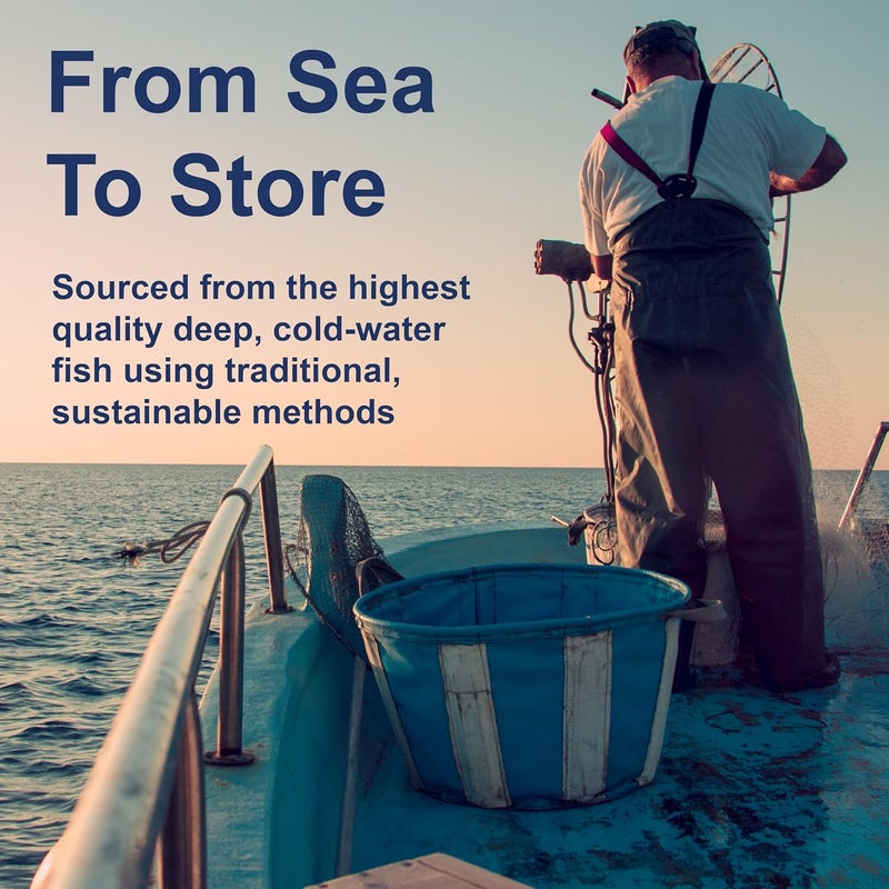 Carlson  Salmon Oil 500 mg Omega3s Norwegian Heart Brain  Joint Health 300 Softgels - Image 5