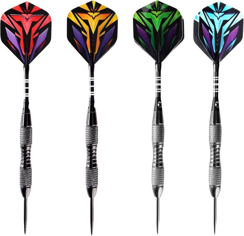 Wsdart ADKX Steel Tip Darts 12 Pack Set with Nonslip Iron Barrel Aluminum Dart Shafts and Flights + Darts Sharpener + an Gift Box - Image 3