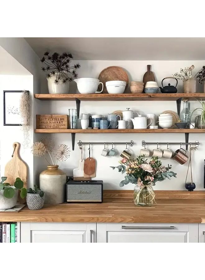 12 Pack 8x6 Inch Black Iron L Shaped Floating Shelf Brackets Heavy Duty Wall Mounted Corner Supports - Image 3