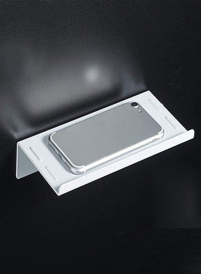 OGFC 21220 Wall Mounted Stainless Steel Bathroom Toilet Phone Holder Shelf, White - Image 4
