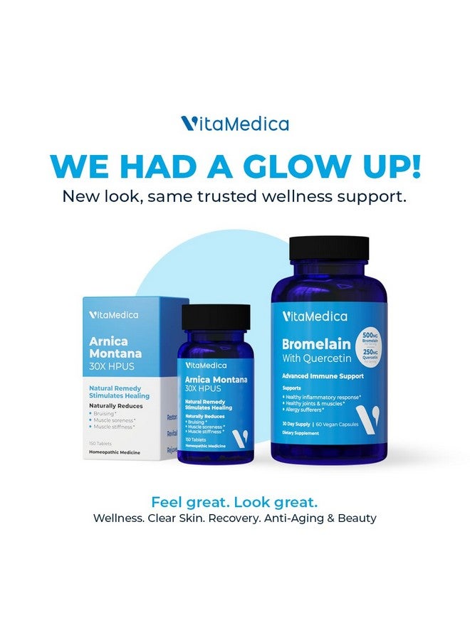 VitaMedica | Arnica Montana 30X and Bromelain with Quercetin Bundle | Arnica Montana | Bromelain | Quercetin | Recovery Bundle | Plant Based | Made in USA - Image 2