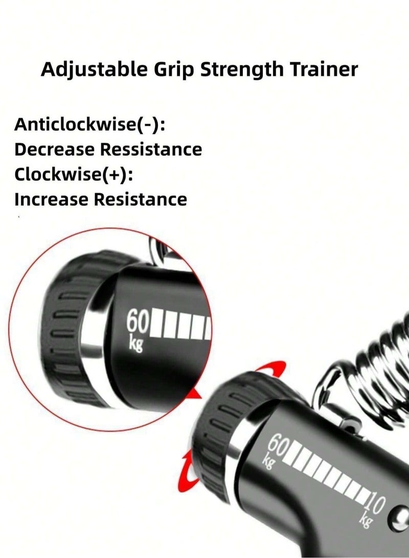 Adjustable Hand Grip Exerciser, Hand Grip Strengthener, Finger Strength Trainer, Sports Workout Device, Random Color - Image 4