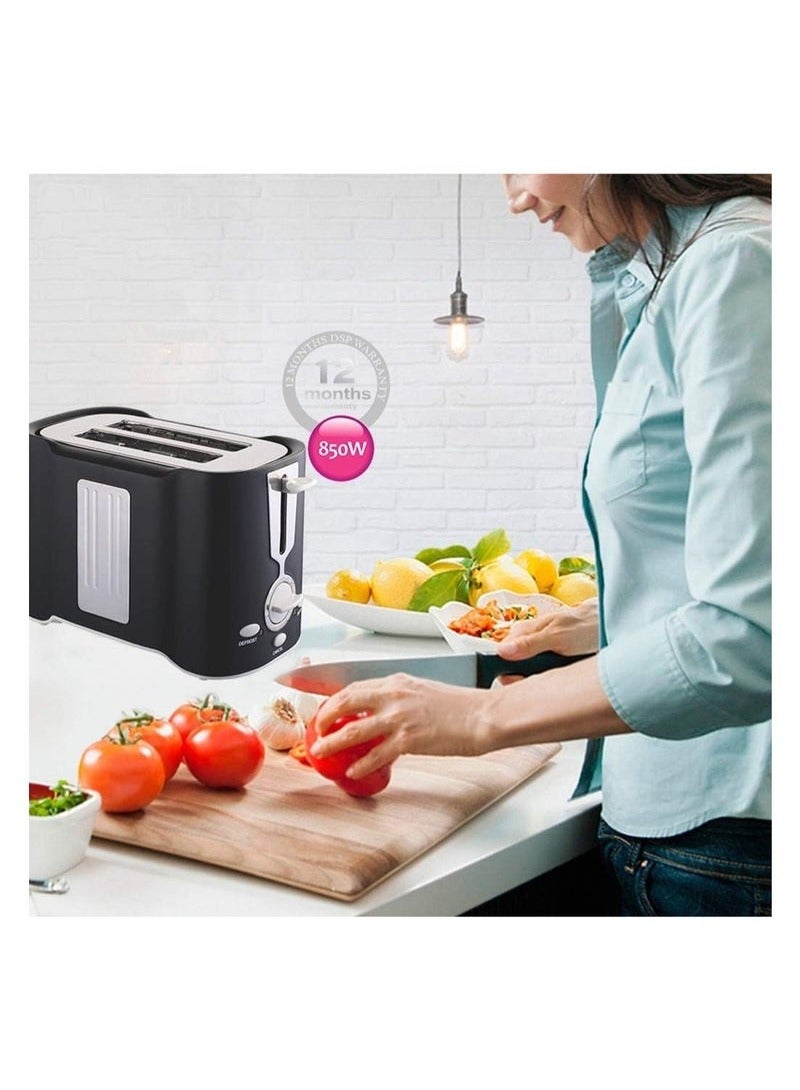800W Toaster Multi-Function Toaster Driver for Household Baking Two Slices Stainless Steel Retro Style Bread Toaster - Image 4