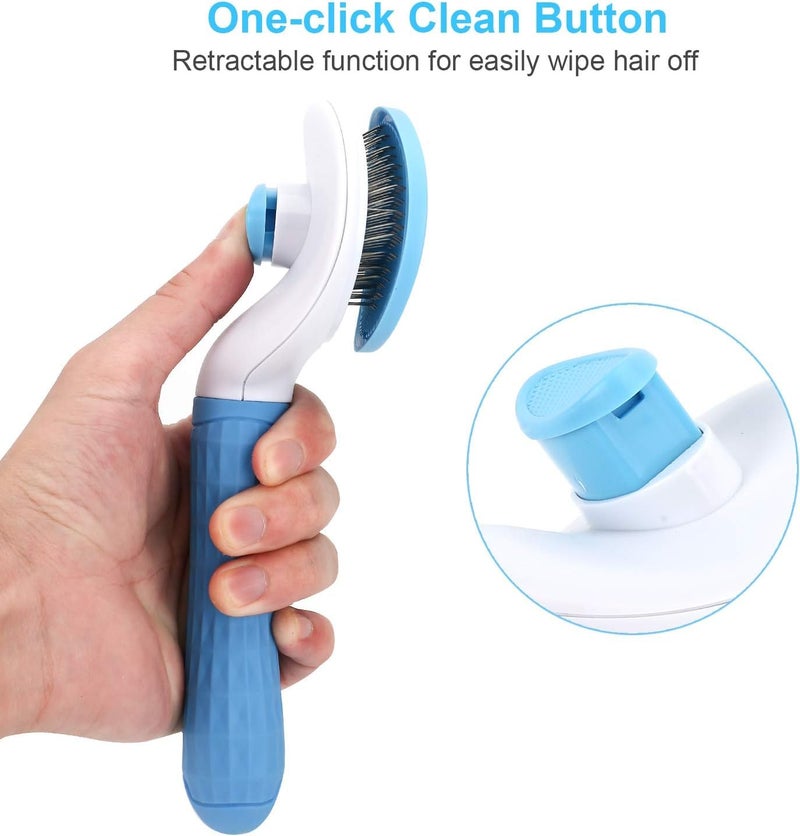 JIARKA Self Cleaning Slicker Brush, Pet Grooming Shedding Brush for Dogs and Cats - Easy to Remove Loose Undercoat, Pet Massaging Tool Suitable for Pets with Long or Short Hair Color May Vary - Image 5
