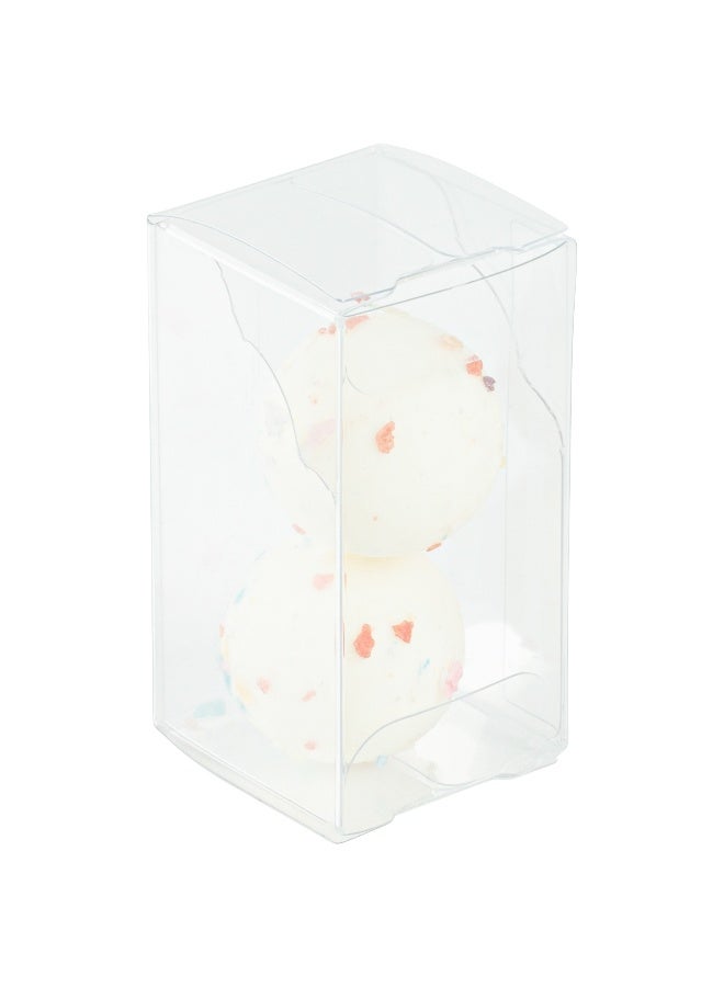 Restaurantware صندوق حلوى، صناديق بلاستيكية شفافة، صناديق هدايا واضحة لحفلات الزفاف، الحفلات ومناسبات استقبال المولود - قمة مطوية مع غلاف - 1.4"L x 1.5"W x 2.8"H - 100 قطعة - Image 2