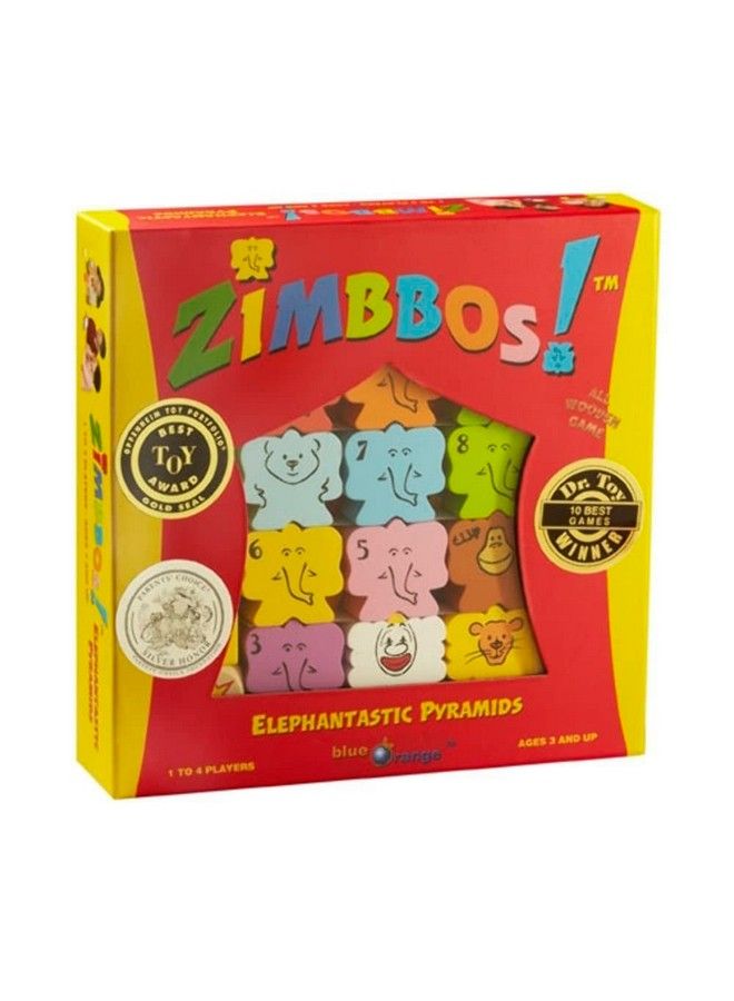 blue orange ألعاب زيمبوس الحائزة على جوائز - لعبة بناء المهارات الخشبية للأطفال، لعبة العد والتكديس - Image 1