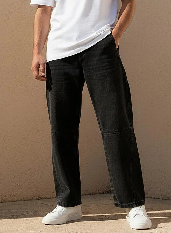 Lee Cooper Men Flared Mid Rise Panelled Jeans