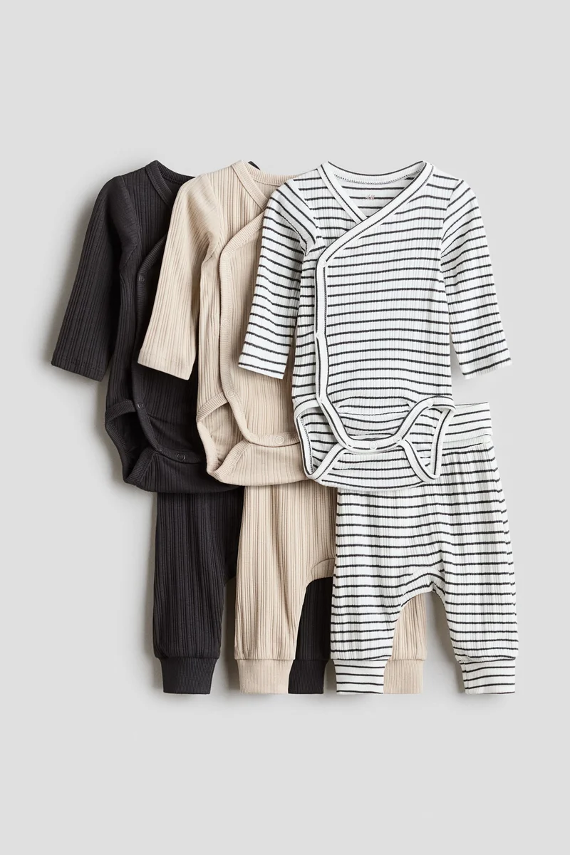 H&M 6-piece bodysuit and trousers set