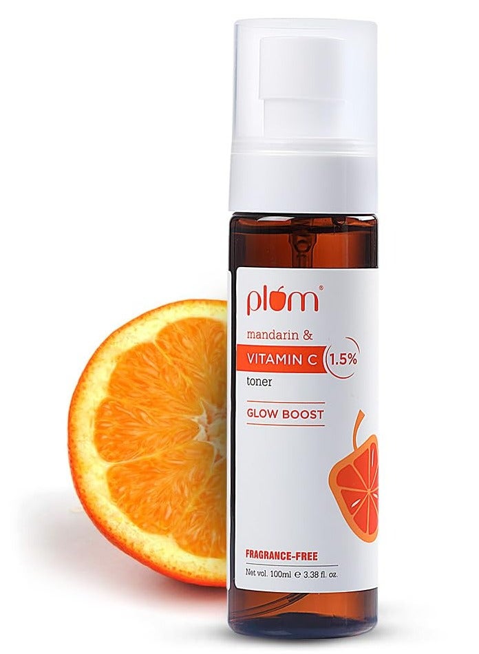 Vitamin C Toner with Mandarin & Kakadu | Alcohol-free Toner | For Glowing Skin | Fragrance-Free | For All Skin Types | Women & Men | 100% Vegan | 100 ml