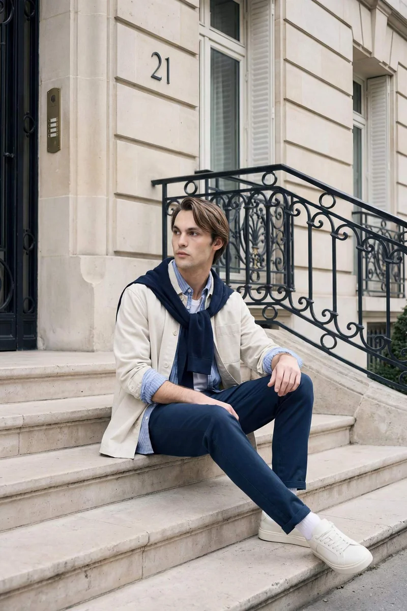 DeFacto Regular Fit Polo Neck Gabardine Shirt