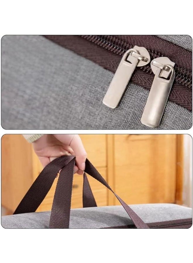 DUNISO 2 Pack Storage Bags, Moving Bags with Strong Zippers & Carrying Handles, Large Heavy Duty Oxford Fabric Organizer Bags，Space Saving，Waterproof,for Bedding, Comforters, Quilts, Pillows & Clothes,60*40*25cm - Image 5
