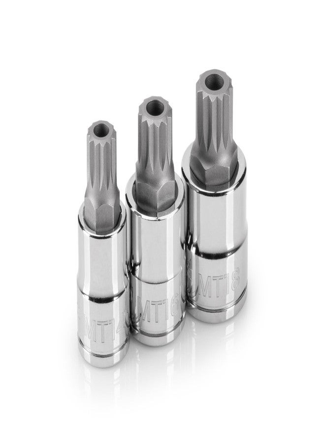 TEKTON 1/2 Inch Tamper-Resistant Triple Square Bit Socket Set, 3-Piece (MT14-MT18) | SHB92000 - Image 1